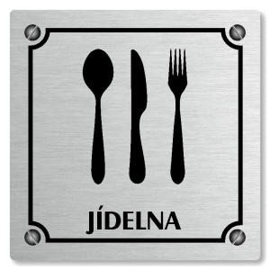 Jídelna, 148x148mm, stříbrná, Kansas